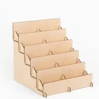 Подставка под открытки 10 ячеек по 10.8 см, 23.5&times;23&times;25 см, толщина 3 мм, бежевая
