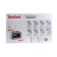 Мини печь Tefal OF463D30, 3000 Вт, 32 л, гриль, конвекция, таймер, серебристо-чёрная