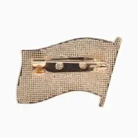 Брошь "Флаг России", триколор в золоте