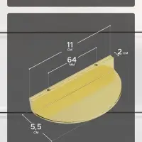 Ручка-скоба CAPPIO H003GP полукруглая, алюминий, L=110 мм, м/о 64 мм, цвет золото