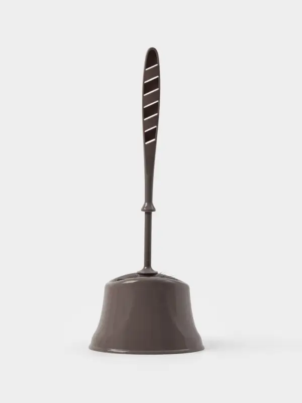 Ёршик для унитаза &laquo;Капри&raquo;, 14&times;12.5&times;37 см, с подставкой, коричневый