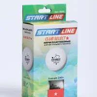 Мячи для настольного тенниса Start line Club Select 1*, набор 6 шт., белые