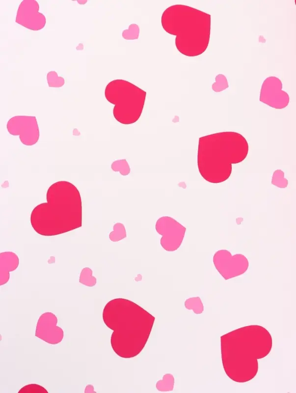 Пленка для цветов, &laquo;Сердца на белом&raquo;, барби, 57&times;57 см