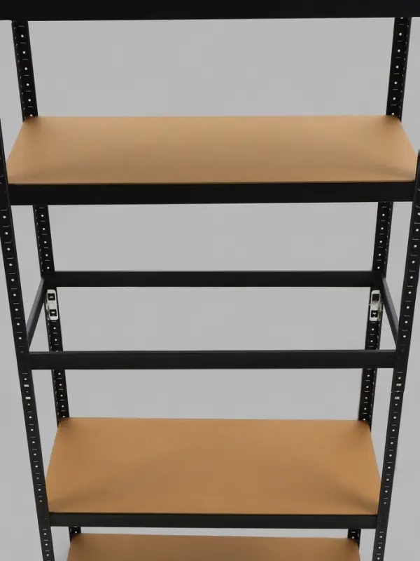Стеллаж металлический для склада напольный, 5 полок, 180&times;90&times;40 см, чёрный