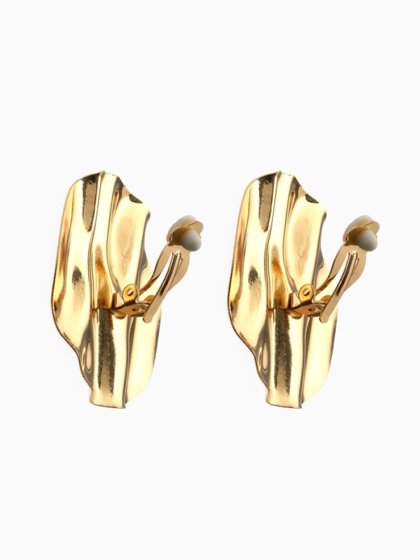 Клипсы «Тренд» круг, цвет золото Клипсы «Тренд» круг, цвет золото