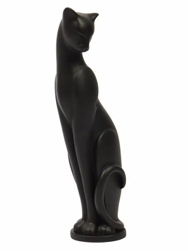 Фигурка гипс &laquo;Кошка Грация&raquo;, чёрная, 6&times;7&times;23 см