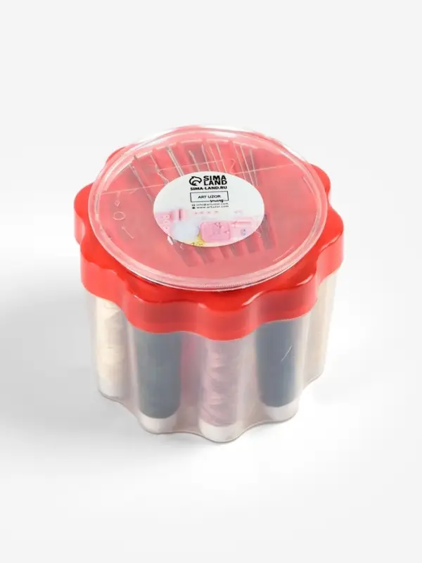 Швейный набор &laquo;Ромашка&raquo;, 26 предметов, в пластиковом стакане, 6.5&times;7.5 см, МИКС