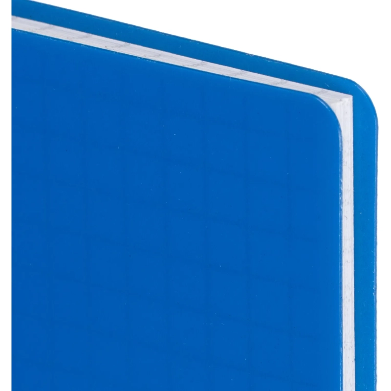 Блокнот А6,60л,гребень слева,обл.пластик,клетка, Attache Plastic, синий