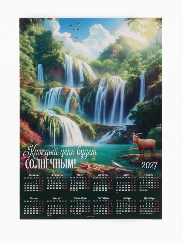 Календарь 2027, настенный, А2 &laquo;Водопады&raquo;
