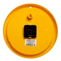 Часы настенные, серия: Классика, d=24 см, плавный ход, жёлтый обод