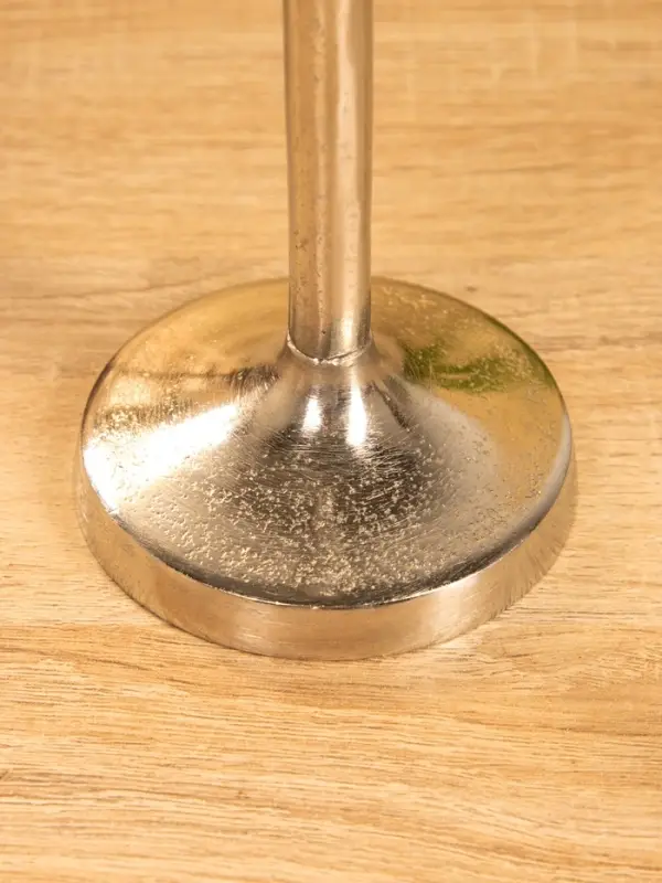 Подсвечник "Модэст" 9х9х27 см, алюминий, цв. серебро