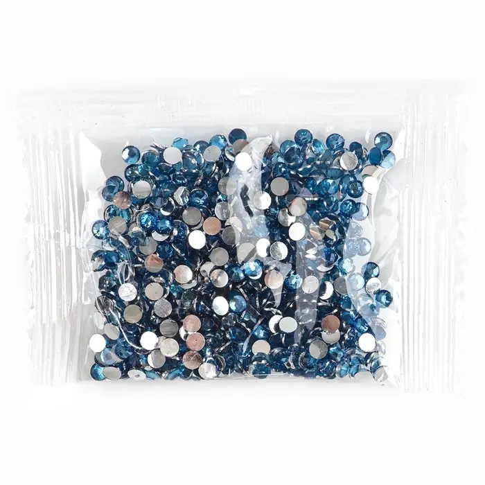 Алмазная мозаика на брелоке "Собачка" светло-голубой