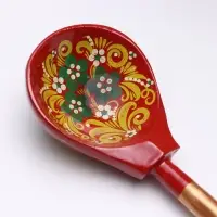 Ложка деревянная &laquo;Краснушка&raquo;, столовая, 20&times;6.3 см, хохлома, ручная роспись, МИКС