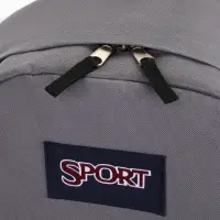 Рюкзак школьный на молнии, с карманом, однотонный, размер 30&times;14&times;41 см, серый