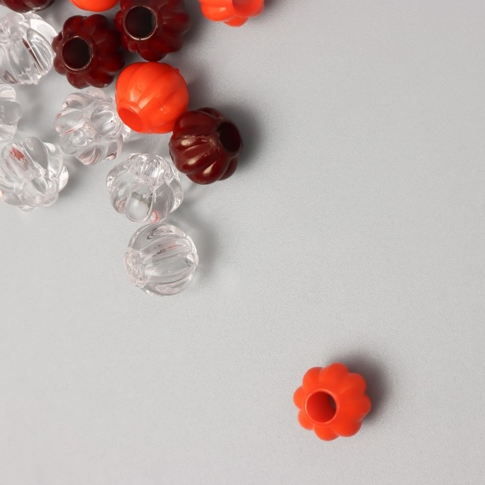 Бусины для творчества пластик Бусины для творчества пластик "Шар с дольками" осень МИКС набор 20 гр 1,1х1,1х1,1 см