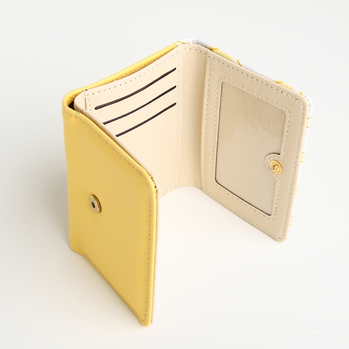 Кошелёк женский на кнопке, цвет жёлтый Кошелёк женский на кнопке, цвет жёлтый
