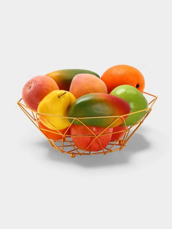 Ваза для фруктов Ваза для фруктов "Геометрия Голд" 25.5*27*10 см, цвет золотой