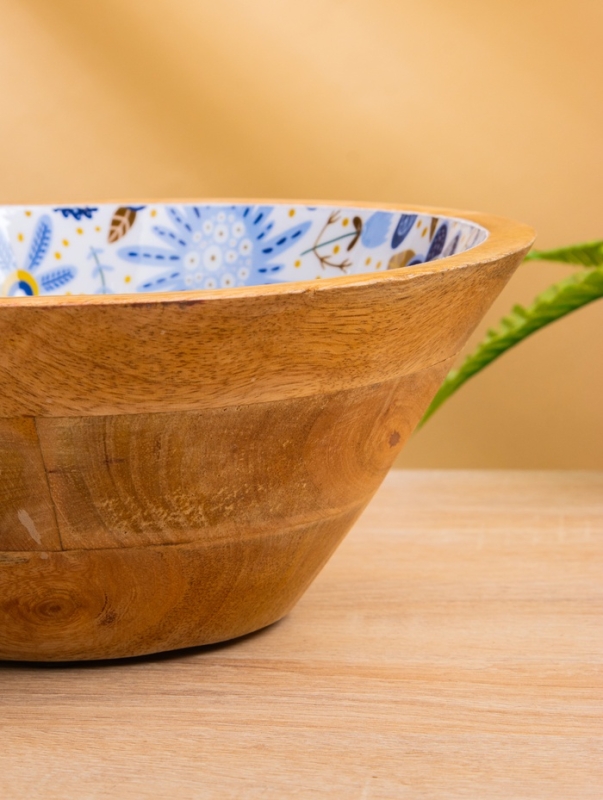 Салатник Салатник "Васильки" дерево манго 25х25х10 см