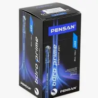 Ручка шариковая Pensan. Buro, синий стержень, игольчатый узел 1 мм, на масляной основе, МИКС