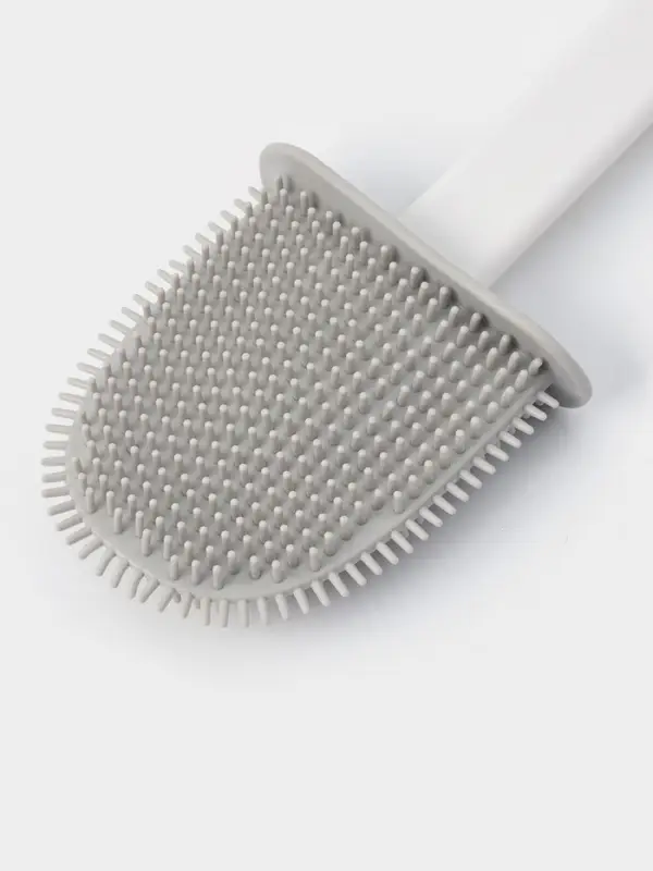 Ёршик для унитаза Доляна &laquo;Лилу&raquo;, настенный, силиконовый, 4.3&times;9.5&times;36 см, белый