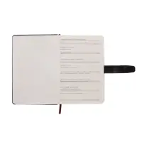 Ежедневник недатированный формат А5, с хлястиком, 128л, линия, пвх, Черный Ежедневник недатированный формат А5, с хлястиком, 128л, линия, пвх, Черный