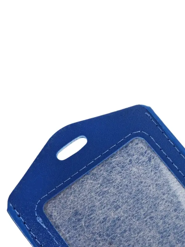 Бейдж - карман вертикальный, 70&times;100 мм, ПВХ, синий