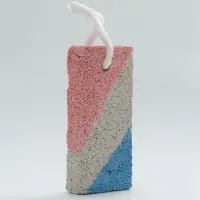 Пемза для педикюра, с подвесом, 8.5×4.5 см, разноцветная