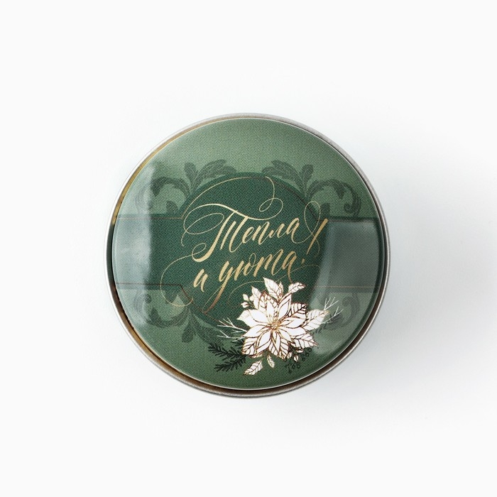 Свеча новогодняя в железной банке «Новый год: Тепла и уюта«Новый год: аромат мята, 4.8 см Свеча новогодняя в железной банке «Новый год: Тепла и уюта«Новый год: аромат мята, 4.8 см