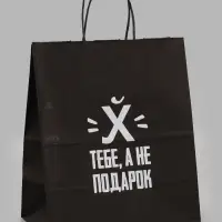 Пакеты с приколом крафтовые: Поздравляю, 24 х 14 х 28 см, набор 5 шт