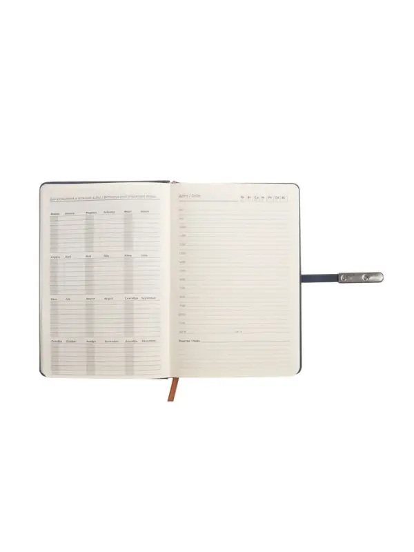 Ежедневник недатированный формат А5, с хлястиком, 112л, линия, пвх, Узор Синий Ежедневник недатированный формат А5, с хлястиком, 112л, линия, пвх, Узор Синий