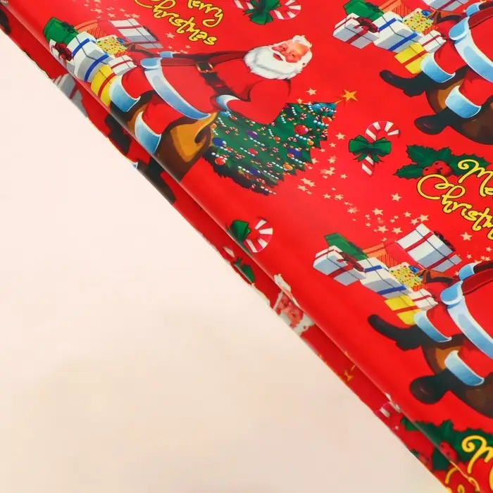 Пленка упаковочная для подарков, металлизированная, 35мкм "Подарки к НГ“, 50х70см