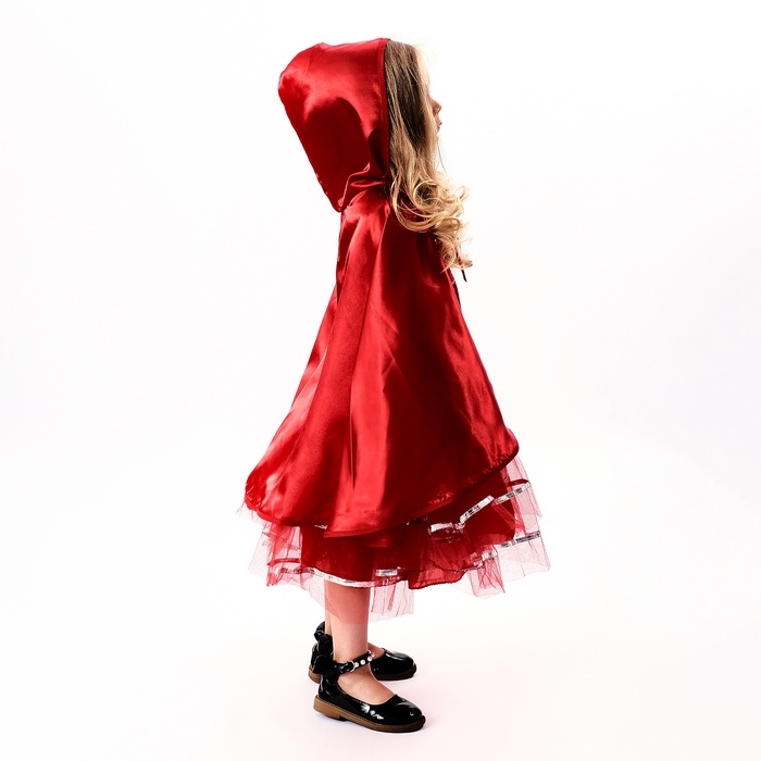 Карнавальный костюм  Карнавальный костюм "Красная шапочка" рост 104-134 см, платье, накидка