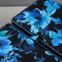 Шкатулка для рукоделия и шитья &laquo;Голубые цветы на синем&raquo;, хранение ниток, иголок, мелочи, 19&times;26&times;14.5 см