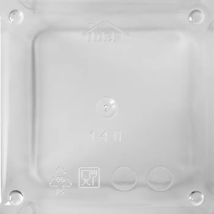 Банка для хранения сыпучих продуктов IDEA &laquo;Степ&raquo;, 1.4 л, 10&times;21 см, пластик, крышка белая