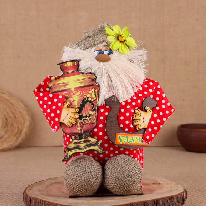 Оберег-домовой Оберег-домовой "Домовой с самоваром и подковой" МИКС