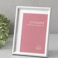 Фоторамка для фото 15х21 см "Oframe", пластик, серебряный , (пластиковый экран)