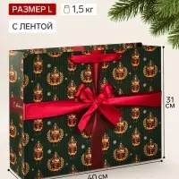 Пакет подарочный с лентой &laquo;Щелкунчик&raquo;, L 31&times;40&times;11.5 см