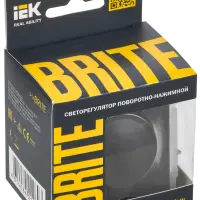 BRITE Светорегулятор поворотно-нажимной 600Вт СС10-1-0-БрЧ черный