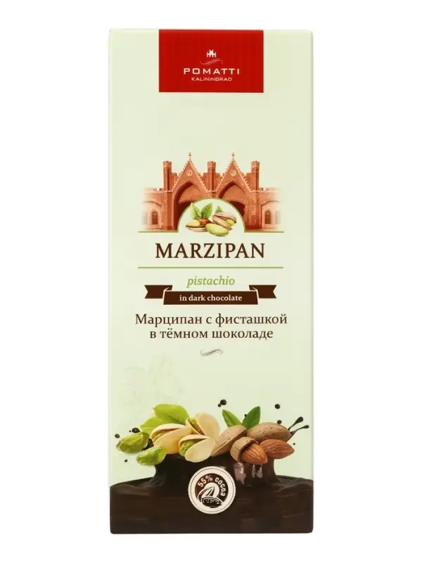 Конфеты &laquo;Марципан с фисташкой в тёмном шоколаде&raquo;, 85 Г