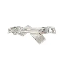 Заколка - автомат для волос &laquo;Либерти&raquo;, пересечения, 7 см, серебро