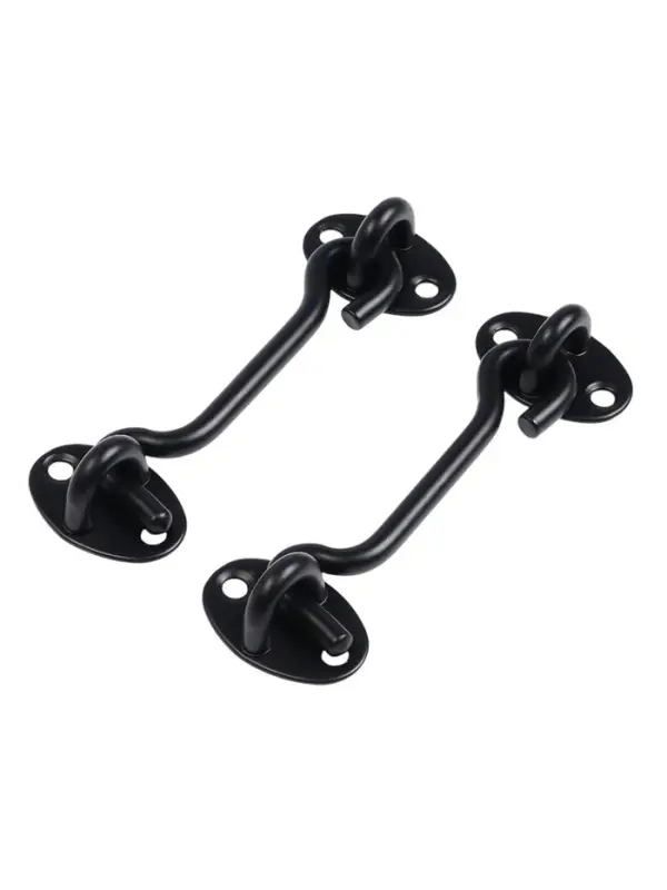 Крючок ветровой LOCKLAND KV001, L=100 мм, нержавеющая сталь, черный, 2 шт.