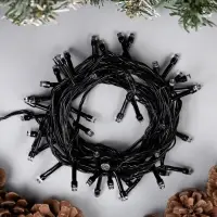 Гирлянда &laquo;Нить&raquo; 5 м, IP20, тёмная нить, 50 LED, 8 режимов, 220 В, свечение белое