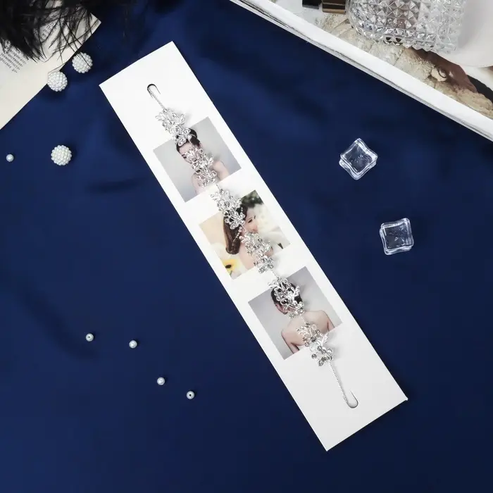 Аксессуар для волос &laquo;Джуди&raquo;, бабочки веточки, 26 см, серебро