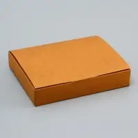 Коробка для 12 конфет, крафт с откидной крышкой, 19&times;15&times;3.5 см