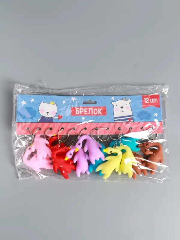 Брелок резина Брелок резина "Утка" МИКС 5х2х5,5 см