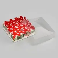 Коробка для печенья, «Сундучок с подарками», 9×9×3 см, Новый год