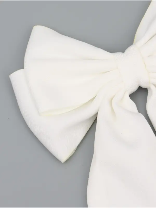 Бант для волос на заколке с лентами, белый, Коты аристократы Бант для волос на заколке с лентами, белый, Коты аристократы