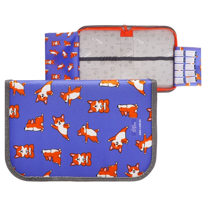 Пенал 1 секция 140 х 210 х 40 мм, откидной карман и косметичка, тканевый, Calligrata TOP Content  Пенал 1 секция 140 х 210 х 40 мм, откидной карман и косметичка, тканевый, Calligrata TOP Content "Сиба"