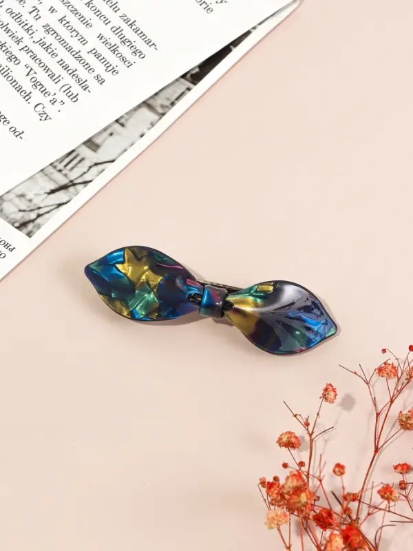 Заколка - автомат для волос «Вэнна» стиль, 8.5 см, МИКС