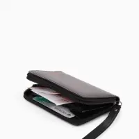 Кошелек дет 07-01-01 Июнь2529 волк, 12*1,5*9 см, 2 отд+отд/молн, д/карт, черный